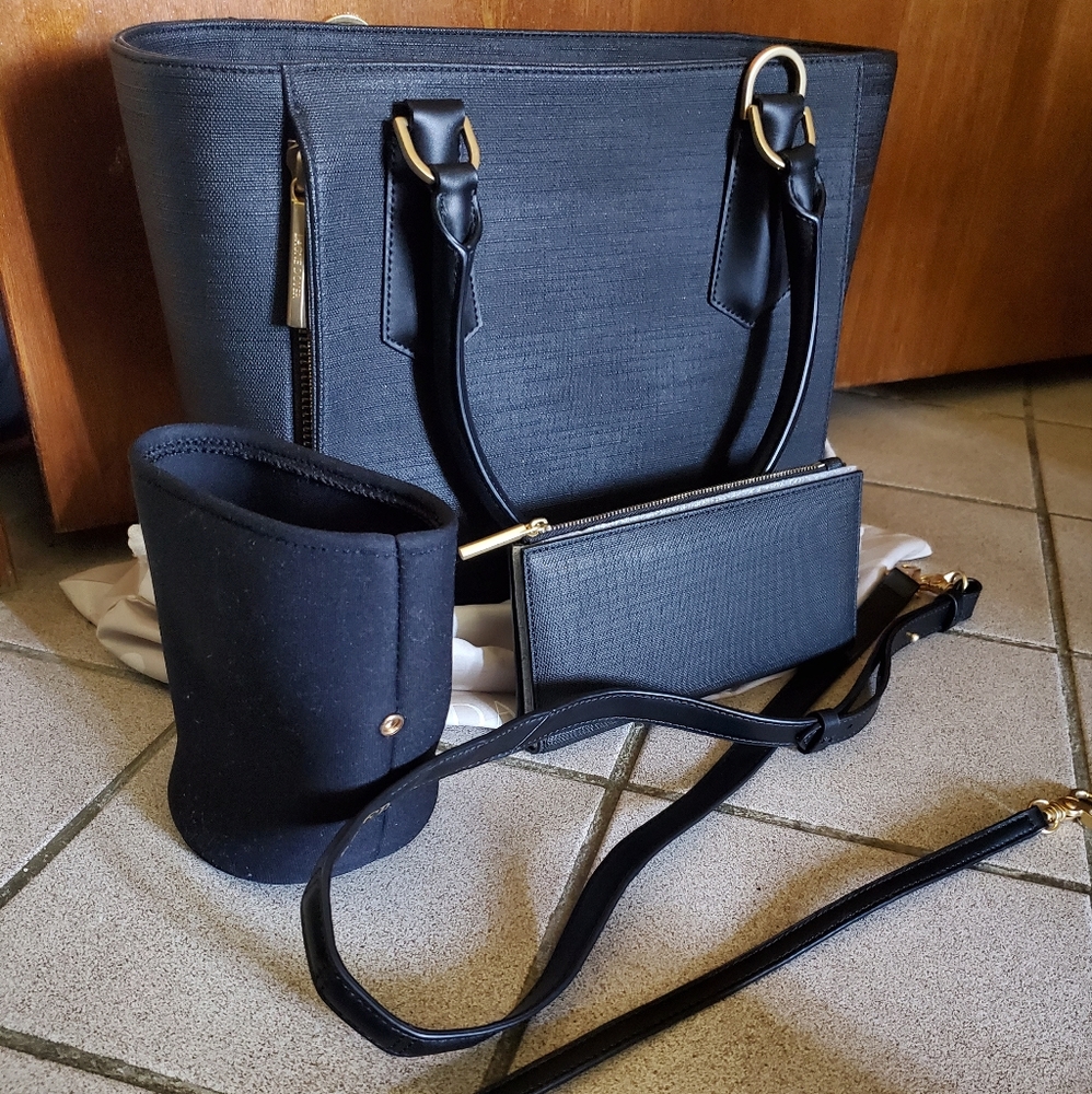 ♥️BUNDLE♥️ DD MINI TOTE NWOT & NWT SLIM WALLET- ONYX- FRONT ZIPPER POCKET!!
